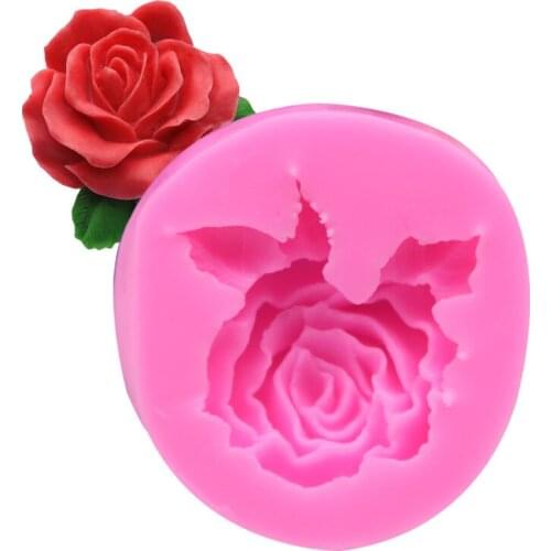 3D Large Bloom Rose Silicone Cake Molds Flower Fondant Mold Cupcake Jelly Chocolate Decoration Baking Tool Moulds Resin molds