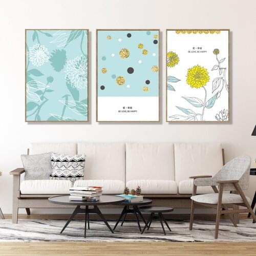 Nordic Minimalist Flowers Posters And Prints Abstract Pattern Art Life Wall Art Canvas Paintings Pictures Living Room Home Decor