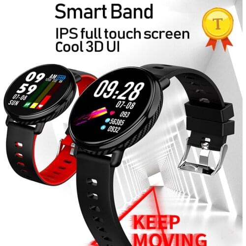 Smart Band IP68 Waterproof Heart Rate Blood Pressure Monitor IPS Full touch Screen Watch Smart Bracelet for Android IOS Phones