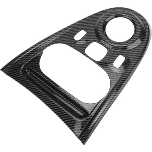 Car Interior Styling LHD Carbon Fiber Style Gear Shift Panel Cover Trims Replacement for Smart Fortwo/Forfour 453 2015-2021