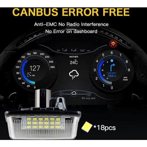 LED License Plate Lights for Toyota Vios SCP4 NCP4 AXP4 2002-2008 Number Plate lamps bulb Automotive Accessories