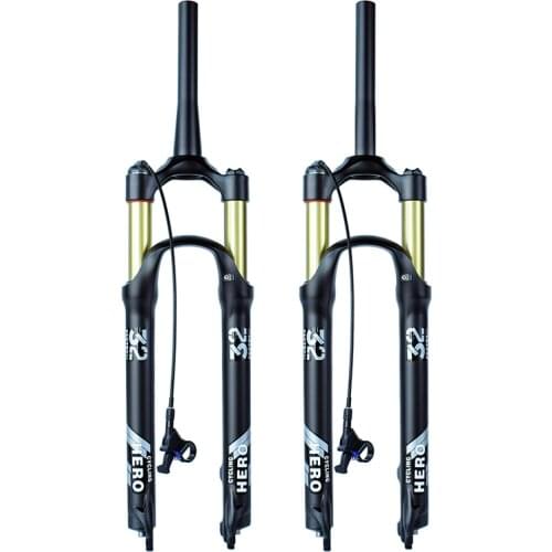 Free Shipping Mountain Bike Bicycle Front Fork Suspension Air Fork Magnesium Alloy 26/27.5/29er Inch Plug Fork