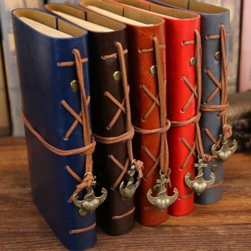 2018 Vintage Pirate A5 Diary Notebook Agenda With Faux Leather Cover Filofax Note Book For School Korean Stationery orTraveler