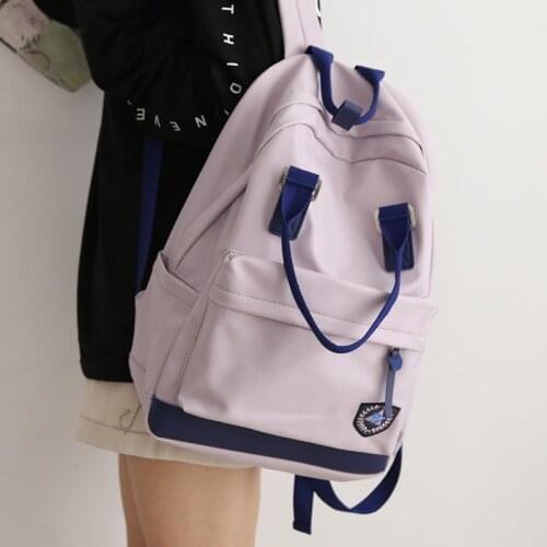 Large Capacity Cute Waterproof Nylon Backpack Unisex Multifunction Travel Bag College Panelled Schoolbags for Men and Women 2021