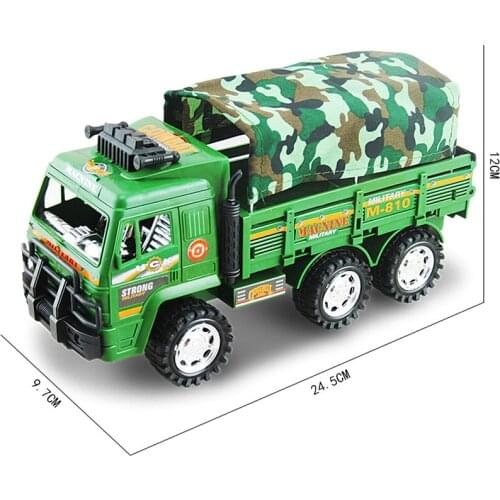 Military Model Toy Solid Color Wheel Plated On Inertial Canvas Car Educational 5-7 Years Vehicle 2021