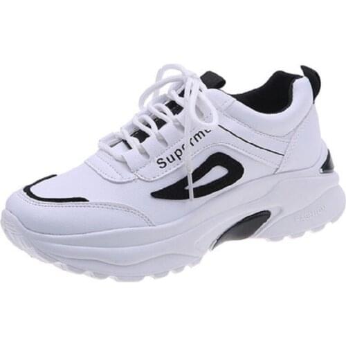 Womens casual shoes 2019 early spring new lace shoes Korean version of the trend of casual womens shoes