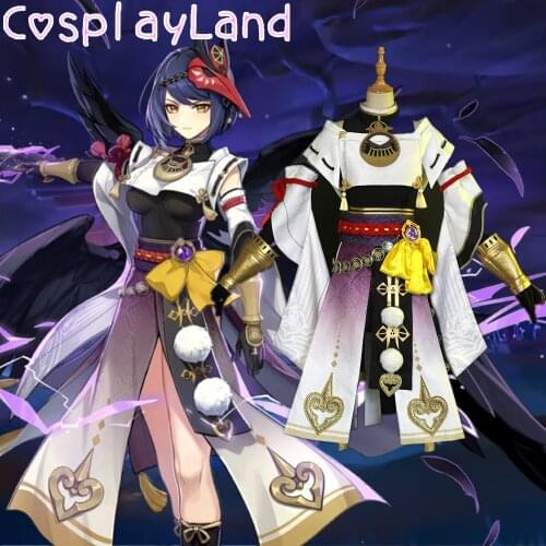 Genshin Impact Kujo Sara Dress Cosplay Costume Halloween Party Outfit For Women Suit Lolita Dress Role Play XS-XXL