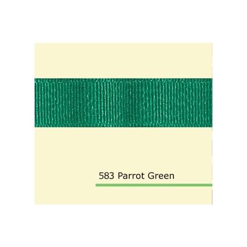 1" inch (25mm) wholesale silver glitter Parrot Green grosgrain ribbon