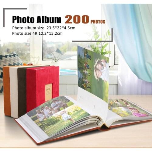 1Pc Holds Photos Slip In Memo Photo Album Family Memory Notebook Picture Albums 200 Photos For Photographs Albums Book 4 Colors