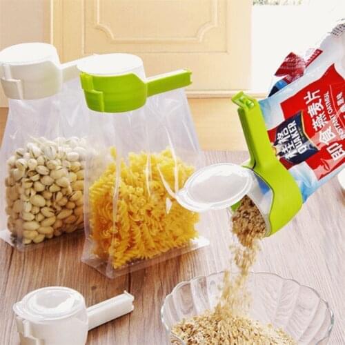 1pc Seal Pour Food Storage Bag Clip Food Sealing Clip Effect Clamp With Large Discharge Nozzle For Storage Food Kitchen Tools