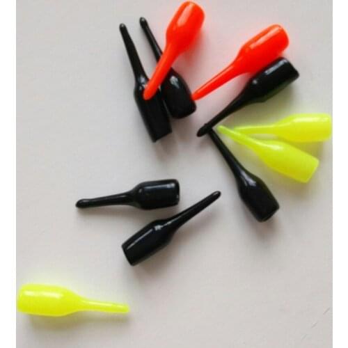 100pcs/lot Fishing Float Drift Tail Conspicuous Rubber Beans & Connectors For Lightstick Pesca Fishing Tackle Accessories J350