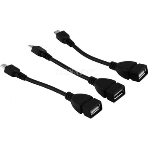 1000Pcs/lot USB Female to Micro USB 5 Pin Male Adapter Host Cable OTG For Camera for Mobile Cell Phone for Mp3 Tablet PC