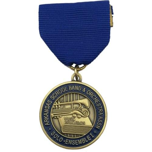 Custom 3D Antique Silver/Nickel Metal Craft Military Medal k 200138