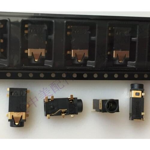 5PCS)3.5mm headphone audio socket 6p 6pin gold-plated patch Jack single post