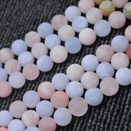 6-8mm AAA Natural Candy color dull polish Morgan Gem Stone beads for Diy jewelry making