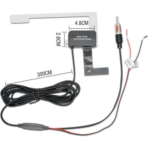 Car Antenna DAB DAB+ Digital Radio Aerial Antenna FM Plug Windscreen RV Camper Signal Amplifier Universal