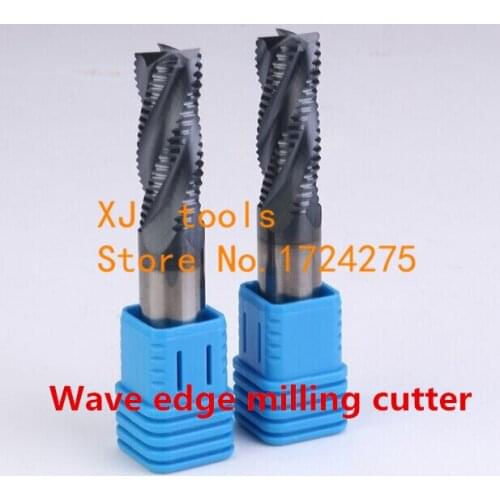 Free Shipping 1 pcs 4F*14*14*35*100mm wave edge rough milling cutter Milling Tools Carbide ,CNC milling tools, Nc tool