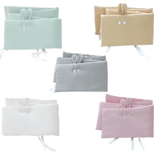 Childrens Bed Protector Room Decor Baby Cot Bumper Prevent Baby Falling Cushion Detachable Cot Bumper H3CD