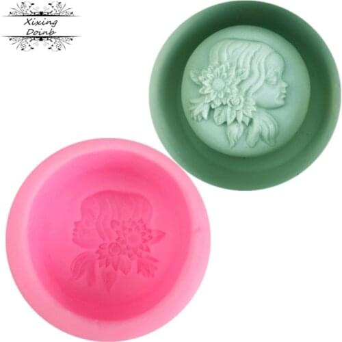 DIY head flower shaped silicone mold soft candy mold cake decoration tool polymer clay resin mold