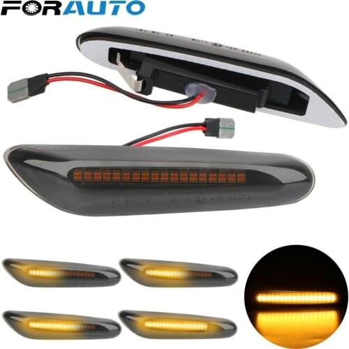 2pcs LED Side Marker Light Flowing Water Turn Signal Lights Dynamic Car Indicator For BMW E90 E91 E92 E93 E60 E87 E82 E61