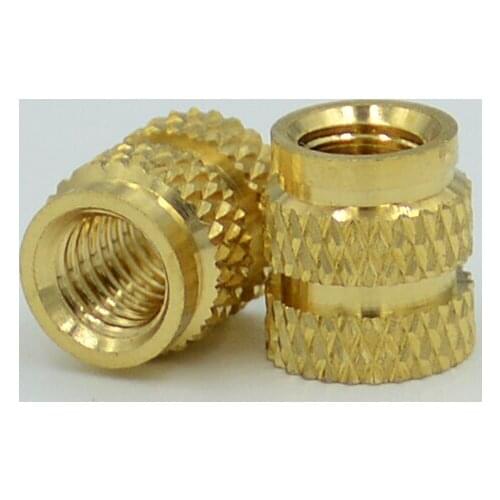 50pcs M1.4 injection-molded brass nuts insert knurling hot melt hot pressing nut 2mm-3.3mm outer diameter 1.5mm-3mm long
