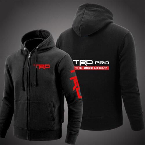 2021 TOYOTA TRD PRO Spring Autumn Custom Cardigan Men Tops Zipper Hoodies Jacket Print Clothing Fashion Casual Sweatshirt Coat