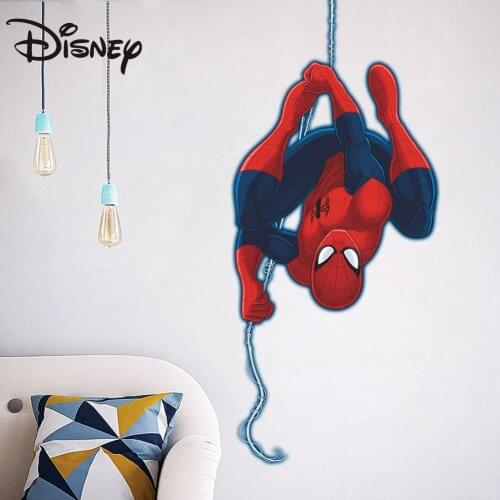 Disney Spiderman Wall Stickers Bedroom Background Wall Waterproof Stickers Wall Decoration Stickers