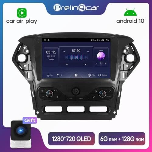 Prelingcar navigation system For Mondeo 2010 11 12 13 14 android 10.0 Car GPS multimedia Radio Navi player