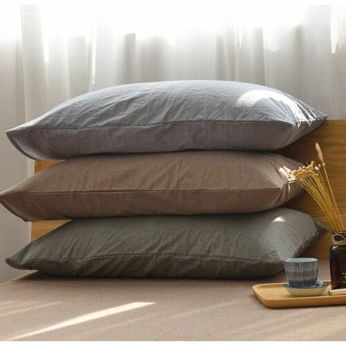 Bedding Pillow Cover Solid Pillowcases Decorative Wedding Gift Cotton Pillow Cases Home Textile 48x74cm Pillow Case 2pcs