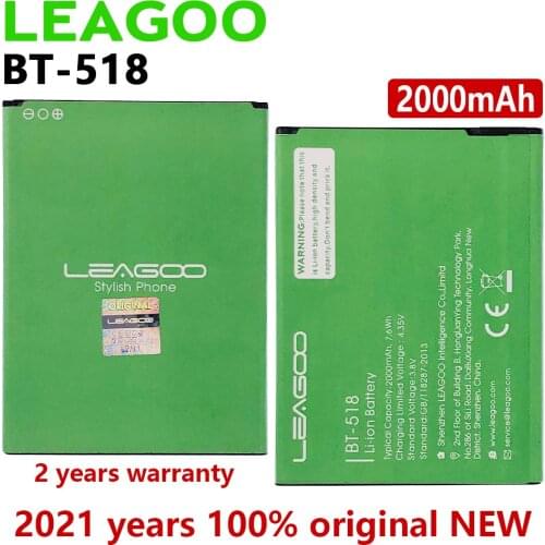 New 100% Original 2000mAh BL-518 Phone battery For Leagoo M5 Edge M5Edge BL518 Mobile Phone In Stock Batteries Bateria