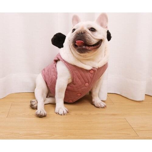 French Bulldog Clothes Winter Dog Clothing Vest Coat Jacket Outfit Pug Clothes Bulldog Costume Apparel Warm Pet Coat Dropship