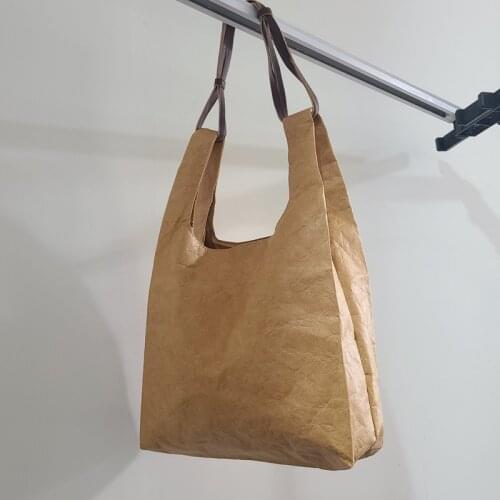 Solid Vintage Tyvek Womens Bag Paper Casual Women Top-handle Bags High Quality Tyvek Lady Bags Large Capacity Design Lady Tote