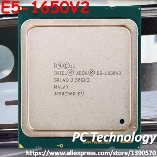 Original Intel Xeon processor E5 1650V2 3.50GHZ 6-Core 12MB FCLGA2011 130W E5-1650V2 1 year warranty free shipping E5 1650 V2