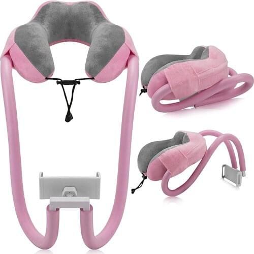 Mobile Phone Holder With Lazy Cushion U-shaped Pillow Nap Pillow Memory Foam Cervical Spine Neck Pillow Tablet Computer Stands