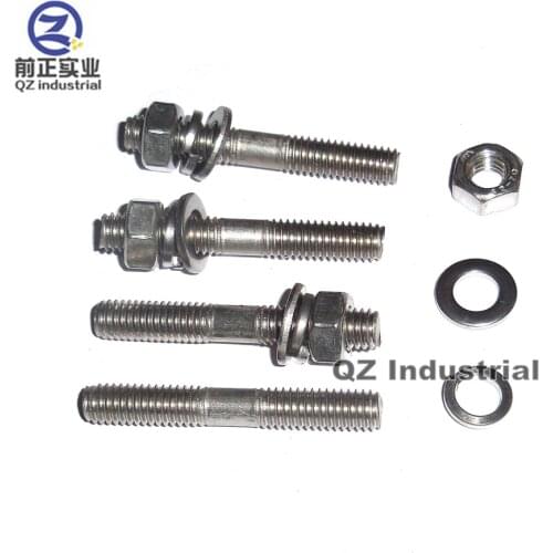 QZ new original for SUZUKI GN250 exhaust pipe mouth screw 304 stainless steel stud kit