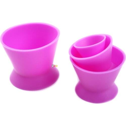 Red New Dental Lab Silicone Mixing Bowl Cup 4pcs/set