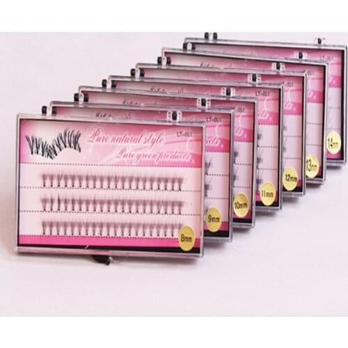 60 Bundle Makeup eyelashes single tufts hairy chicken claw soft natural self-grafting lashes planting eyelashes False Eyelashes