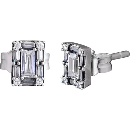 CKK Earring Luminous Ice Stud Earrings Sterling Silver 925 Jewelry 100% for Women Earings Brincos Oorbellen Pendientes