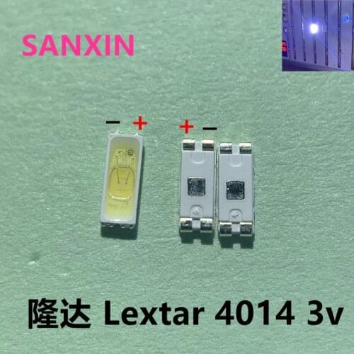 1000PCS/lot Lextar LED Backlight Low Power LED 0.2W 4014 3V Cool white 15.5LM TV Application