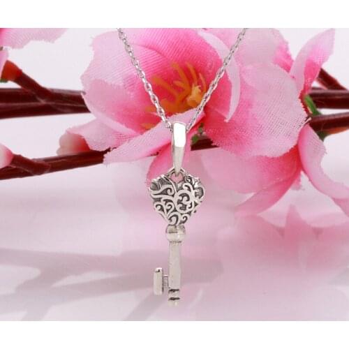 Bewill S925 Sterling Silver String Ornament New Regal Key Pendant Diy Bracelet Charms