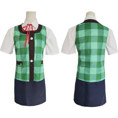 Animal Crossing Isabelle Cosplay Costume Game Animal Crossing New Horizons Costume Women Uniform Outfit Shirt+Vest+Skirt+Tie