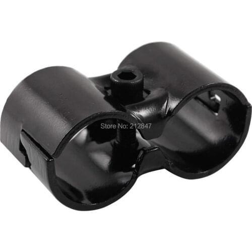 1.1" Hole Dia Double Port Pipe Clamp Clip Lean Tube Connector