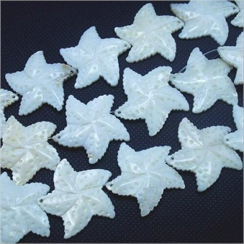 10pcs Top fashion Starfish white shell beads accessories for DIY jewelry bracelet making with good quality jewelry components