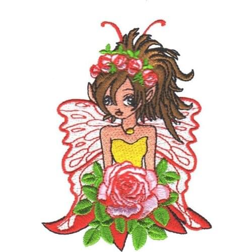10pcs/lot Embroidery Patch Creative Fashion Glasses Butterfly Fairy Rose Girl God Letter Clothing Decoration Iron Applique