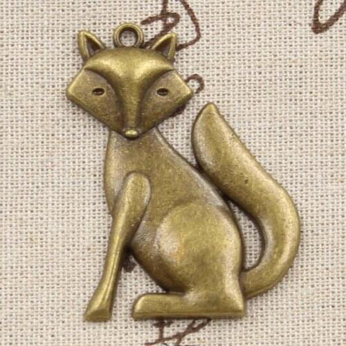 2pcs Charms Fox 50x37mm Antique Making Pendant fit,Vintage Tibetan Bronze Silver color,DIY Handmade Jewelry