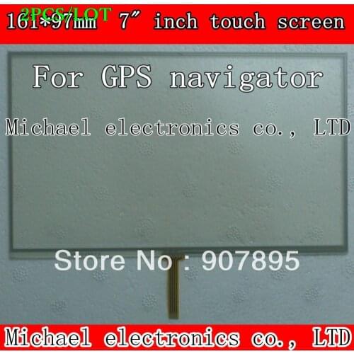 2pcS 161X97mm 7inch 4 Wire Resistive touch screen panel /Digitizer GPS navigator MP4 tablet pc MID noting size and color