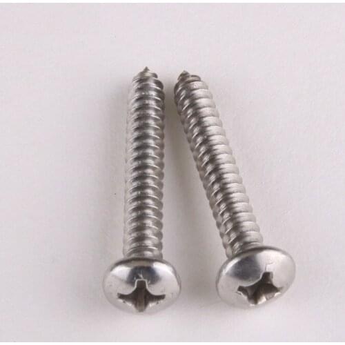 3PCS 0246 Stainless Steel 304 Round Head Self-Tapping Screws / Pan Head Self-Tapping Screw M5.5 * 60