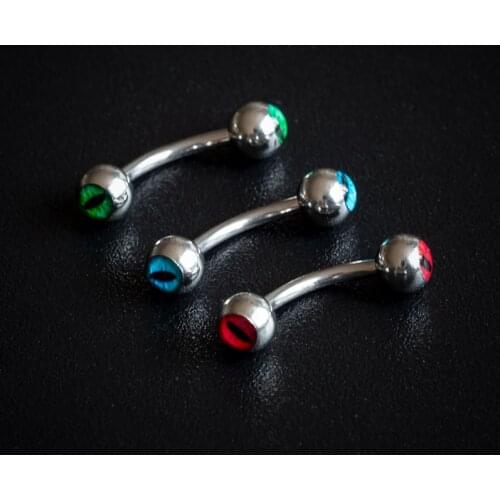 3PC Punk Surgical Steel Curved Barbell Eyebrow Piercing Tragus Bar Piercing Lip Helix Cartilage Rings Body Jewelry Fast Shipping