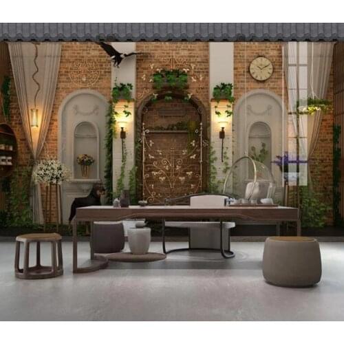 3d wallpaper murals living room home decor Bonsai flower 3d stereo European embossed brick wall decorative painting murals