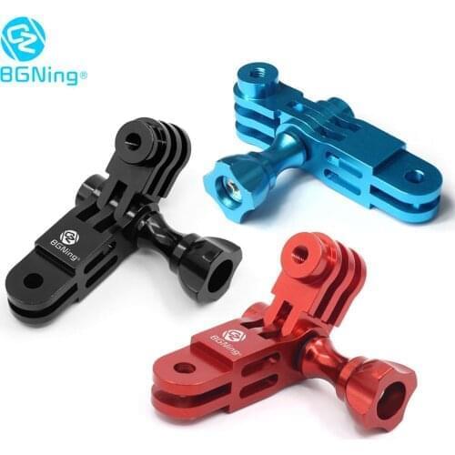 BGNing Aluminum Three-Way Pivot Arm Mount Adapter for GOPRO Hero Session 8 7 6 5 OSMO MAX for XiaoYi SJ GitUp Sport Camera